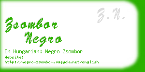 zsombor negro business card